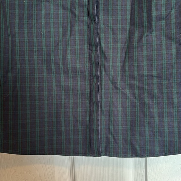 L.L. Bean women’s blue plaid long sleeve button down shirt size medium petite - Picture 4 of 8